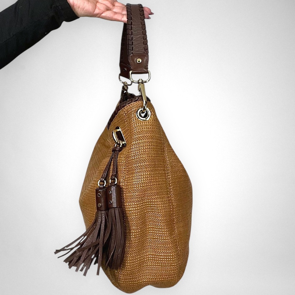 MICHAEL KORS Bennet Straw Hobo Shoulder Bag - Picture 6 of 12